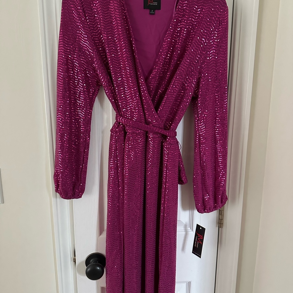 JM studio by John Meyer new midi shiny dress